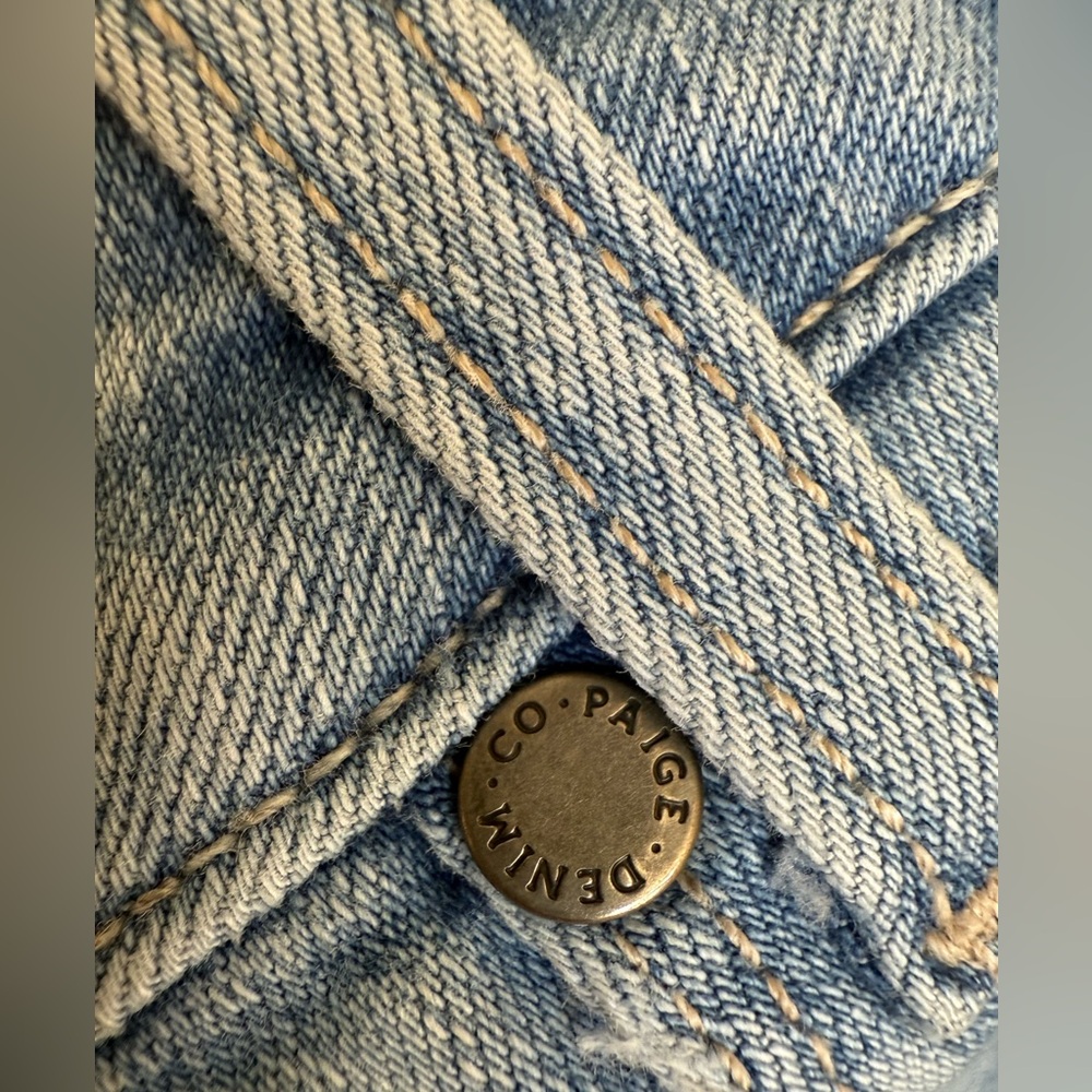 PAIGE Brigitte Light Blue Jeans size 27 WJ986 Suri Destructed boyfriend - Picture 8 of 9